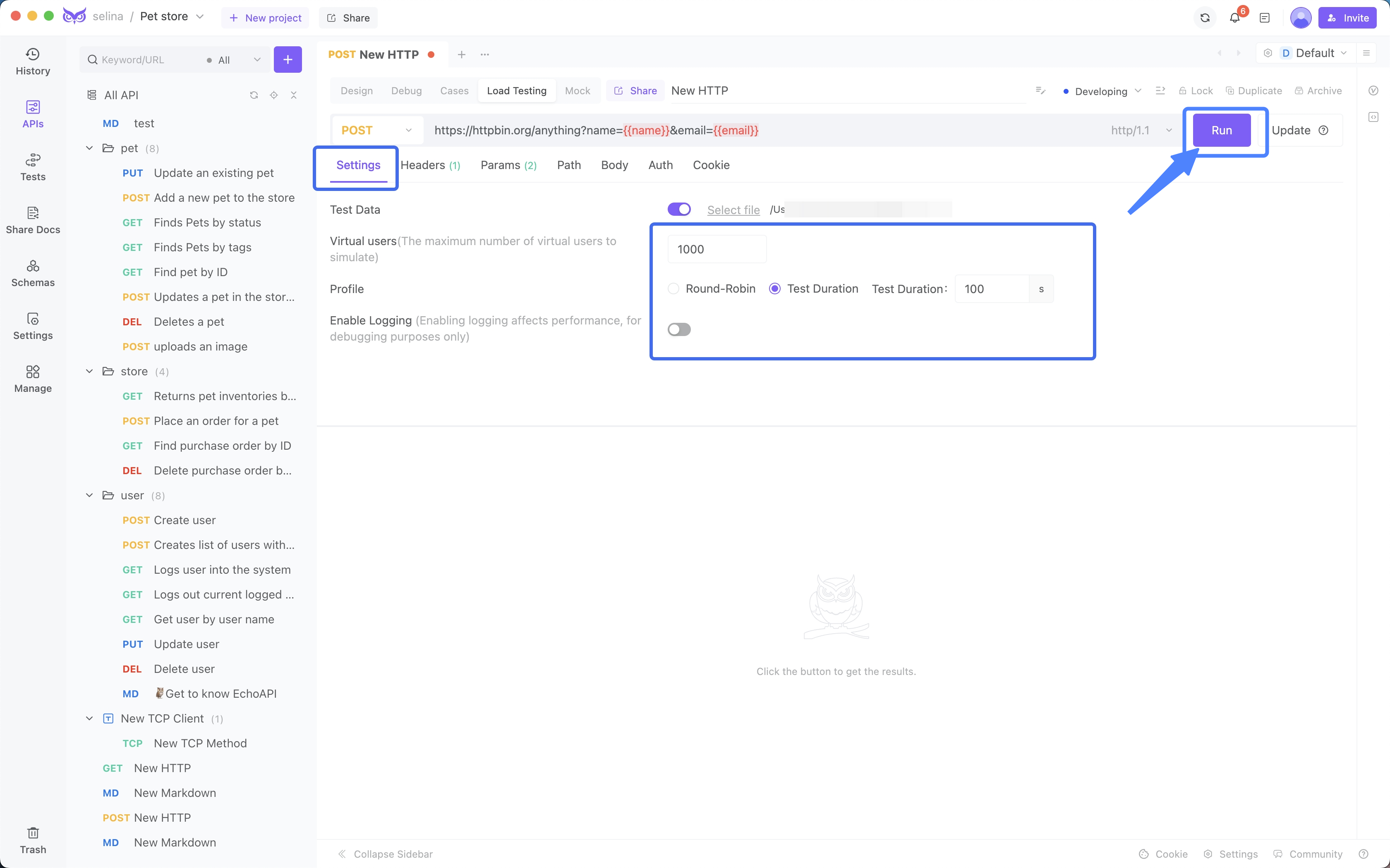 Configure load testing with EchoAPI and view the results.png