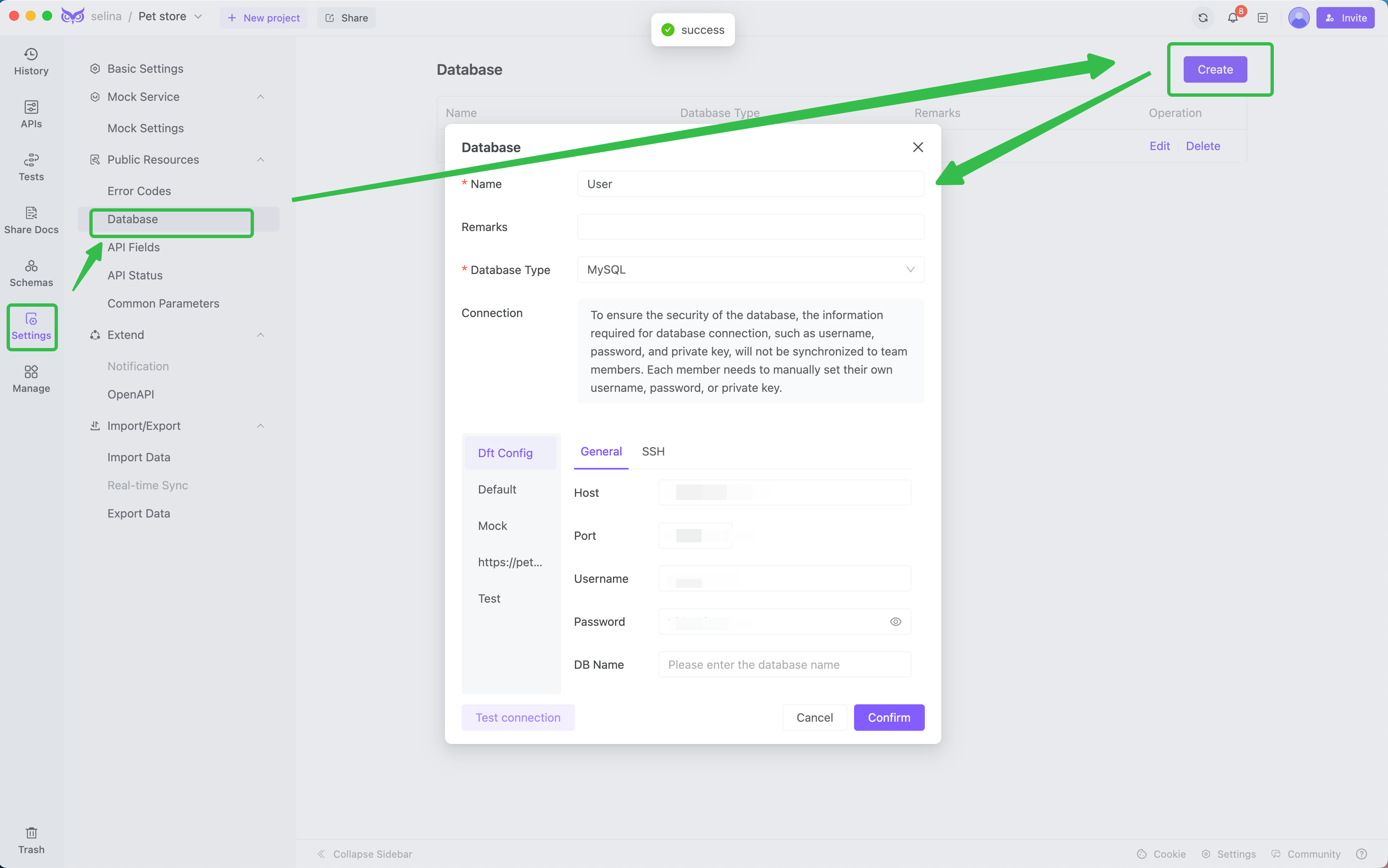 Configure the default database connection.png