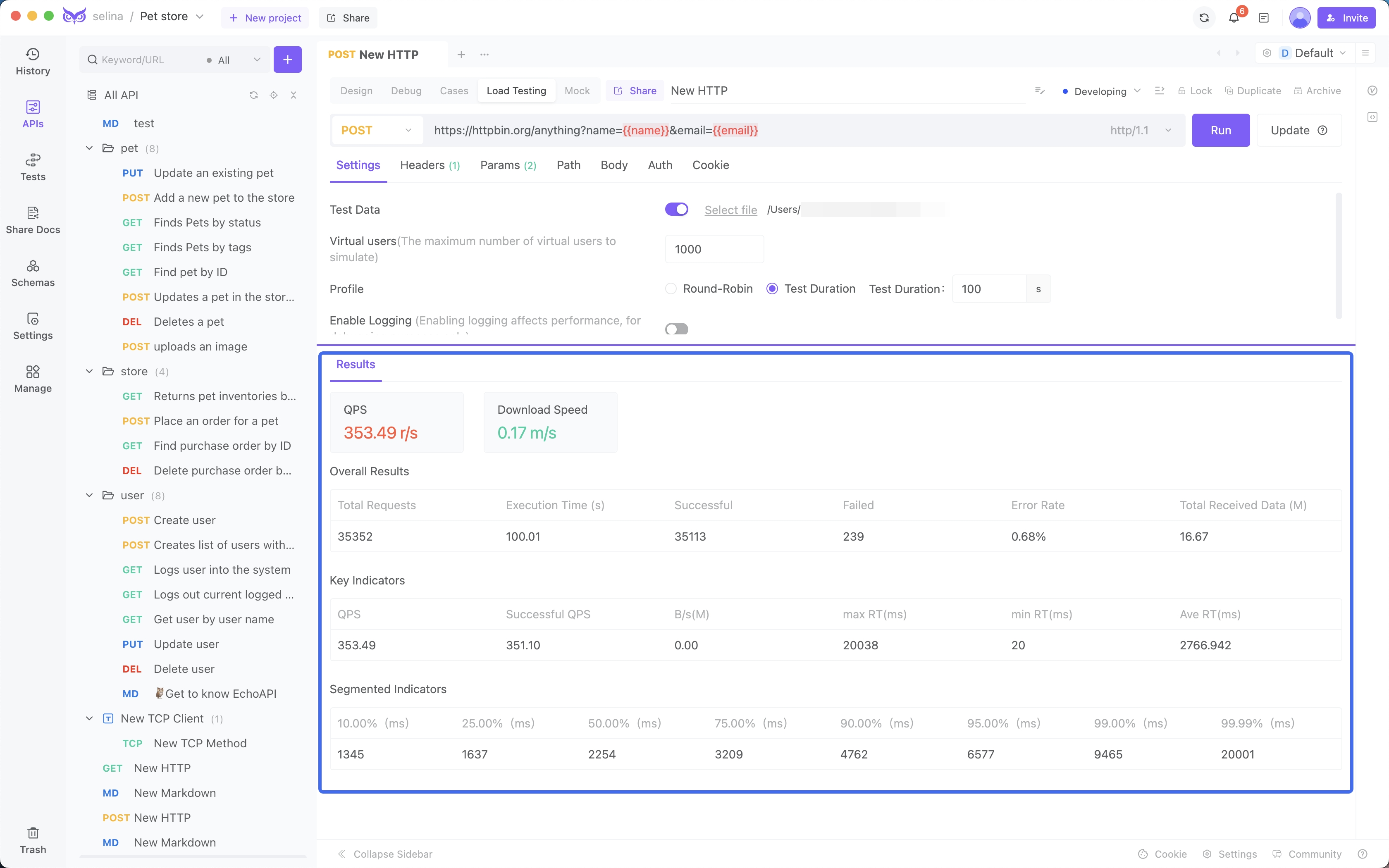 the load testing results of EchoAPI.png