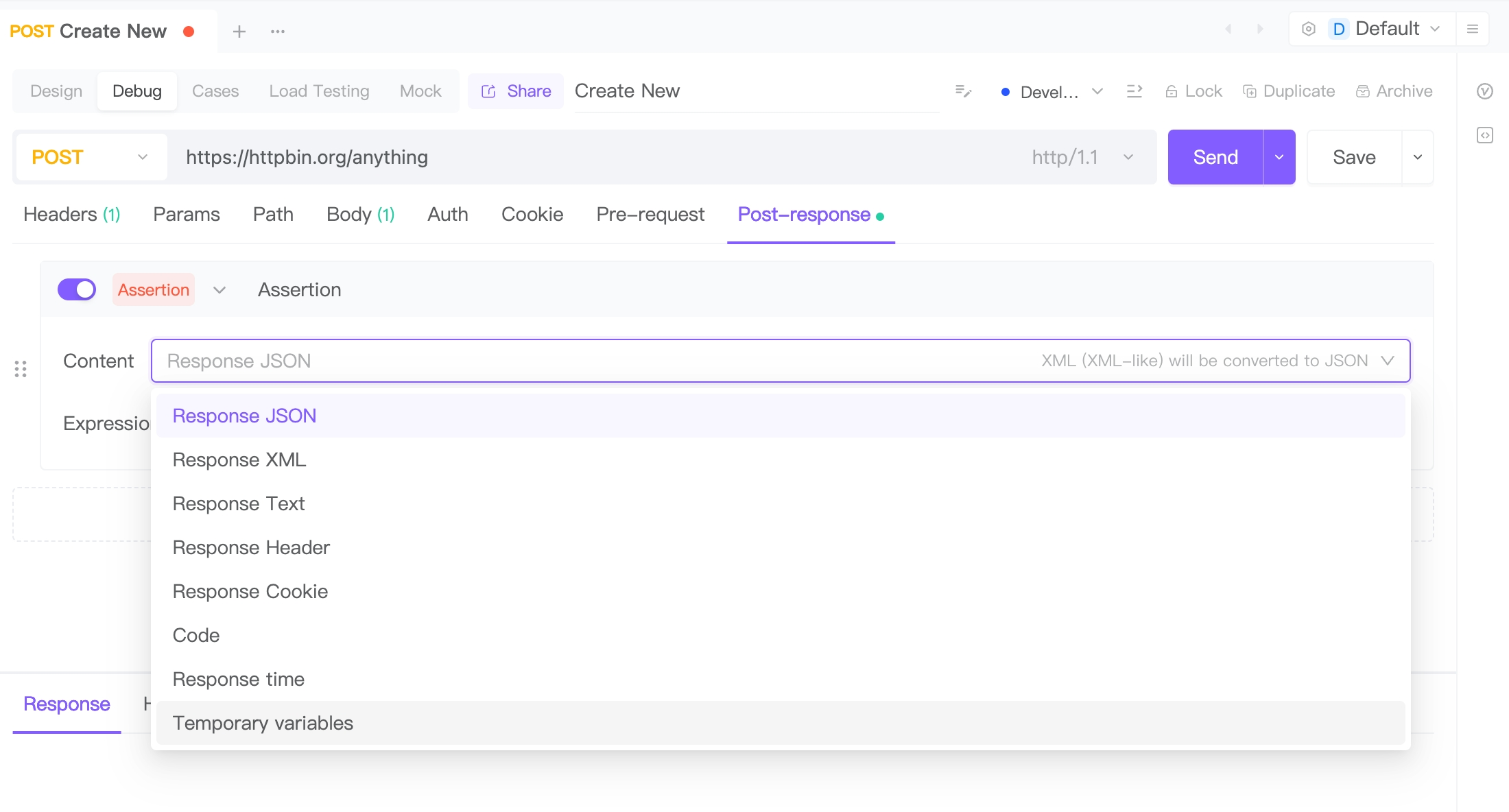 Visualizing Assertion Settings