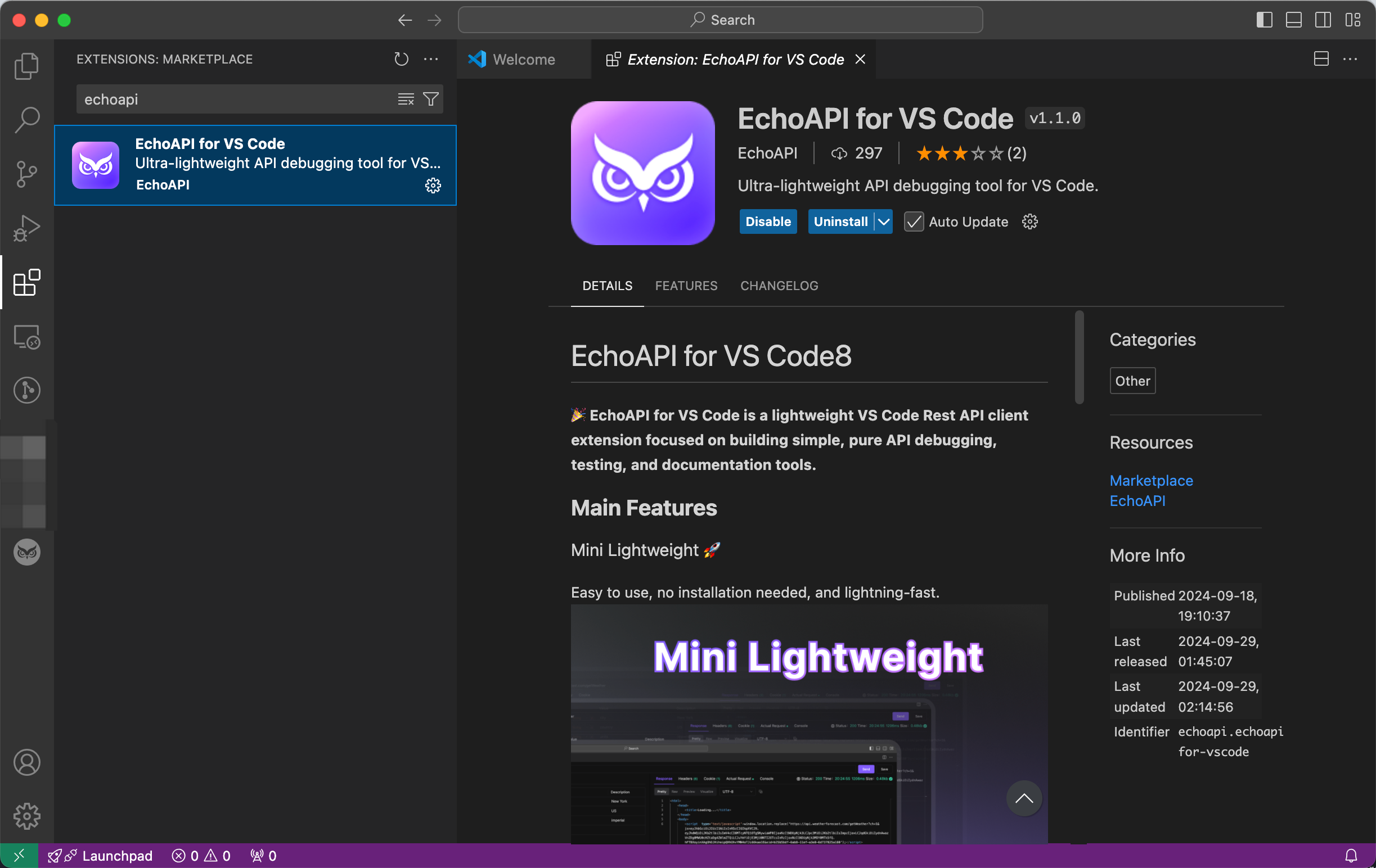 Installing EchoAPI for VS Code.png