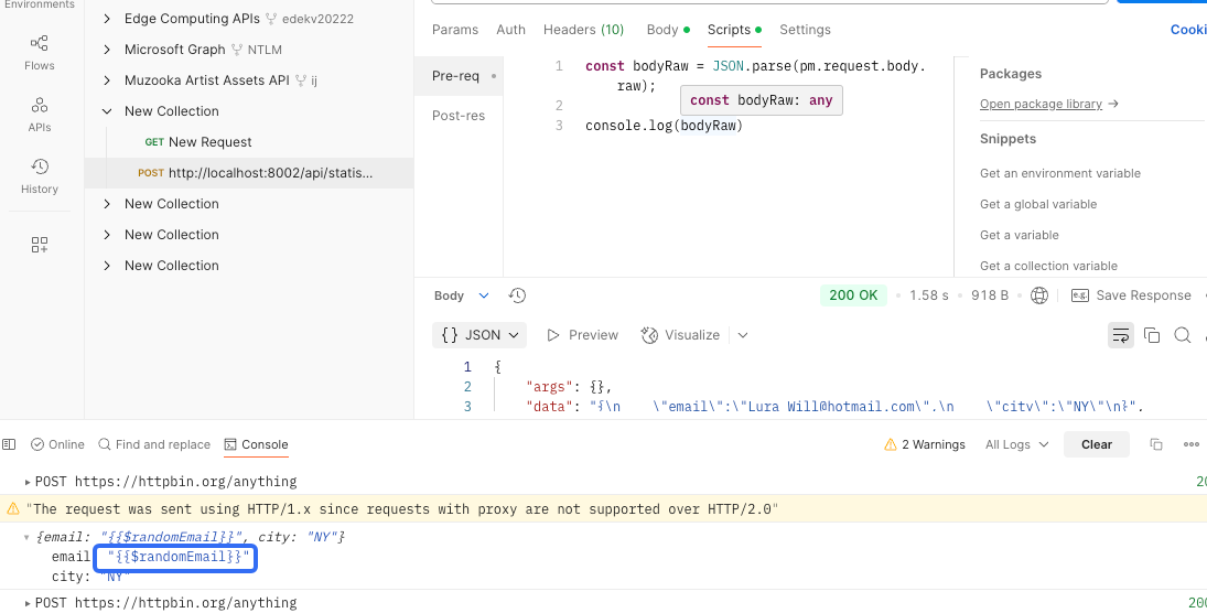 Postman Variable Not Replaced