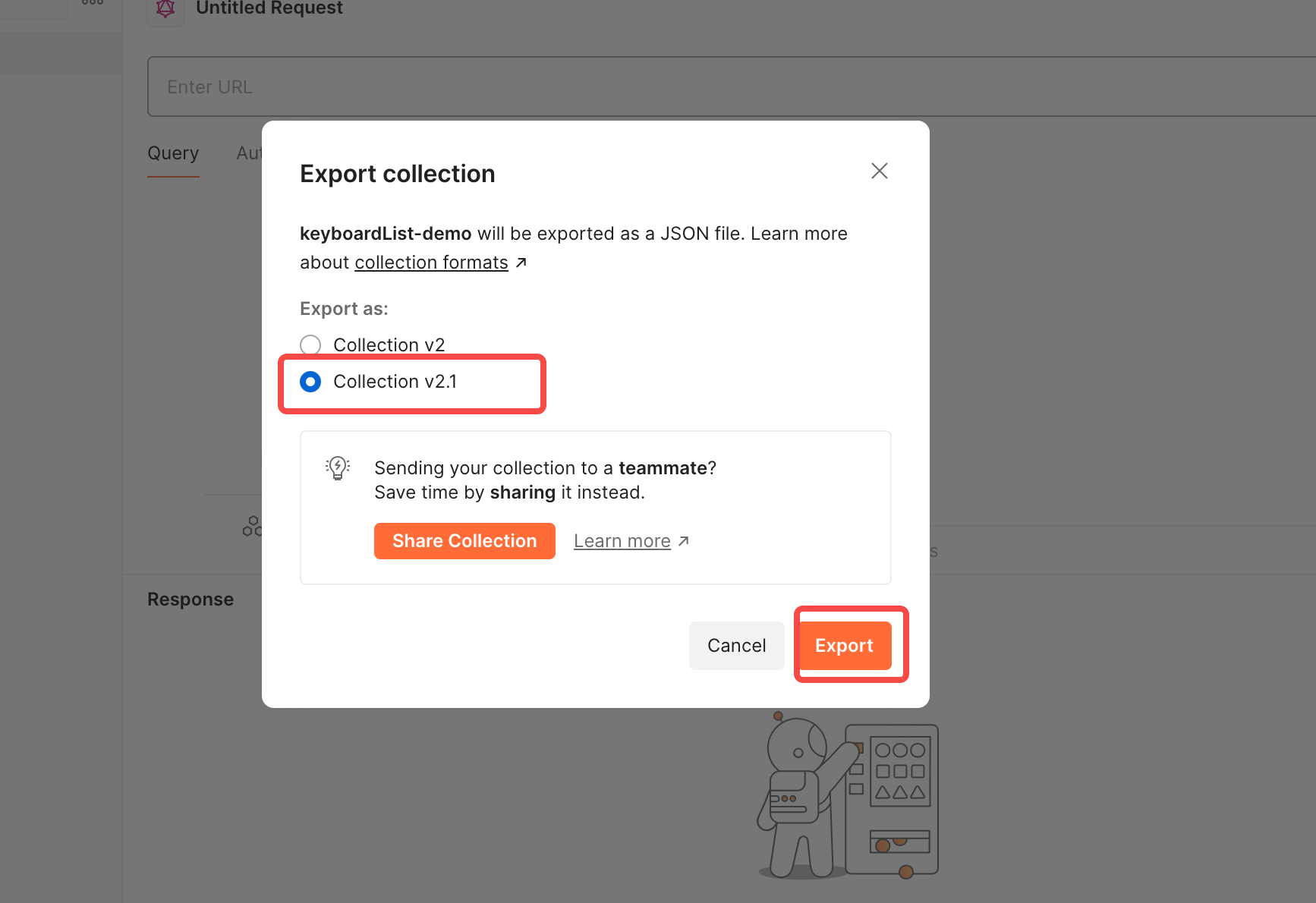 Export Your Postman Collection