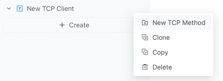 Create a New TCP Method