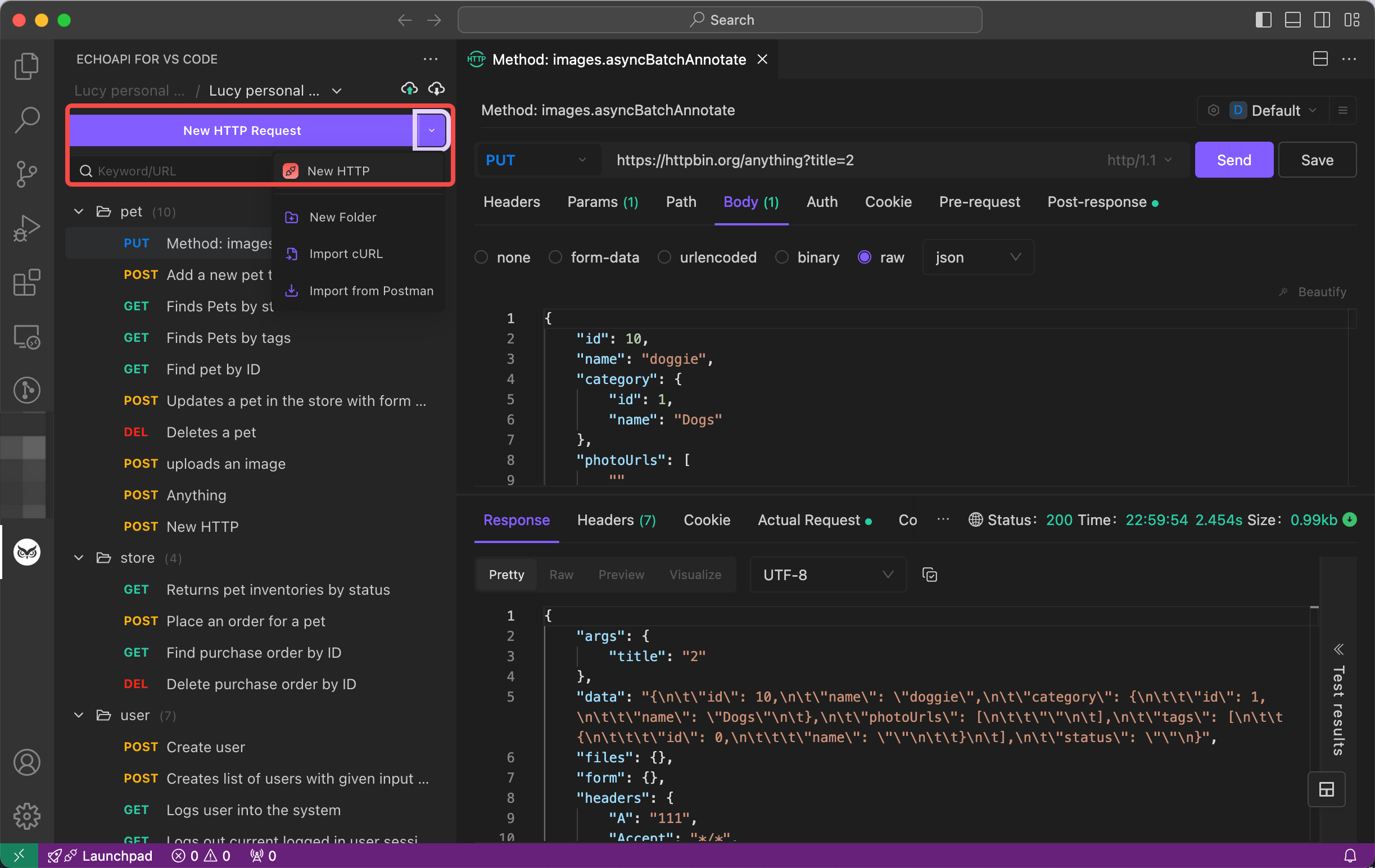 Creating New Requests in EchoAPI for VSCode.png